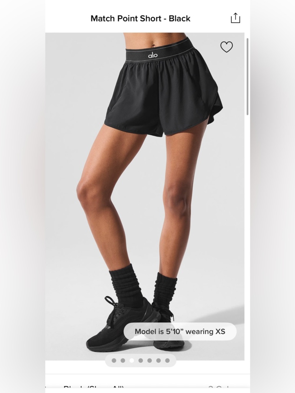 Alo Yoga Match Point Short size small